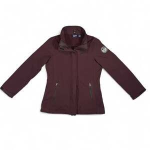 Reebok Large Women’s Softshell Jacket Plum Burgundy Full Zip Athletic Outdoor